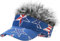 YeeHeen Mens Visor Cap Wig Spiked Adjustable Baseball Cap Golf Hats American Flag + Grey Hair B