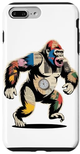 Collage Newspaper Art Gorilla Silverback Gorillas Case for iPhone 7 Plus/8 Plus