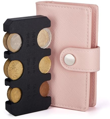 Porte Monnaie trieur de Pieces|Range-pièces,|Bourse|Portemonnaie Mixte|Portefeuille et Porte-Cartes pour Femme et Homme(Rose)