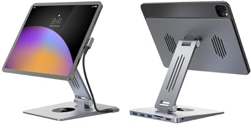 FRIENDLY LICENSE Soporte Magnético con Hub 7 en 1 de Aluminio Gris Espacial 750g Compatible con iPad Pro 11