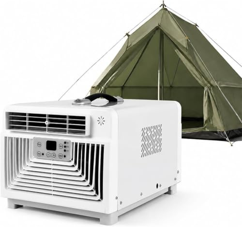 Aire Acondicionado Portátil 3400BTU,Unidad Compacta Silenciosa Para Camping Con Modos De Ventilación Fría Y Seca,Control Remoto,Temporizador De 12 Horas,Para Tiendas De Campaña,Caravanas,Camiones