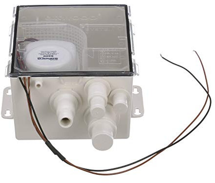 Attwood 4141-4 Pozzetto scarico doccia con pompa da 500 GPH/30 lt/min, 12 Volt, cavo da 56 cm, scatola standard, tubo di uscita ID da 19 mm