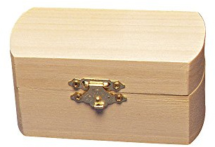 Rayher 62292000 Holz Schatulle halb oval FSC Mix Credit, 10x6cm