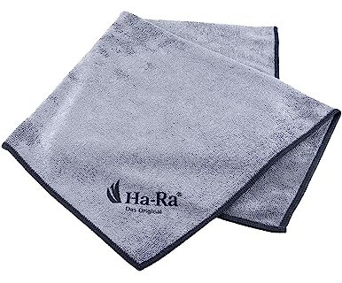 Ha-Ra Star-Tuch anthrazit (Farbe kann variieren) I Mikrofaser Tuch für die Oberflächen-Reinigung I Putztücher mit Saum in 40 x 40 cm I Hochleistungs-Mikrofaser I hohe Reinigungskraft