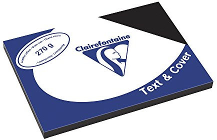Clairefontaine 2716C Druckerpapier Text & Cover DIN A3, 29,7 x 42cm, 270g, 1 Ries mit 100 Blatt, Schwarz