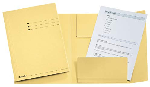 Esselte 1033306 – Subcarpetas mit 3 Solapas, 275 g, DIN A4, Farbe Amarillo