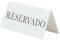 SECURIT Cartel Reservado Sobremesa Blanco 5 x 10 x 4,5 cm 5 Unidades