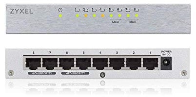 Zyxel 8-port Desktop Gigabit Ethernet Switch | Metallgehäuse, [GS108B]