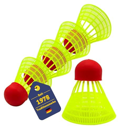 BEST SPORTING Speed-Badminton Bälle Set I 5 Highspeed Federbälle aus Nylon I Power-Badminton Set bestehend aus 5 Bällen I Highspeed Badminton Bälle für optimales Flugverhalten I Badminton-Zubehör