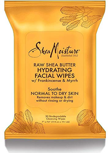 Shea Moisture Raw Shea Butter Hydrating Facial Wipes By for Unisex - 30 Pc Wipes
