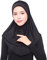 GladThink Frauen-Eis-Silk Muslim Hijab Kopftuch Schwarz