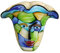 GILDE GLAS art Vase Gesicht - Face - aus Glas - Kunst handgefertigt H 29 cm