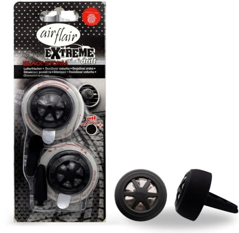 Airflair Lufterfrischer Extreme Mini Diffuser (Black Storm/2er-Pack) – Langanhaltender Auto Duft für die Lüftung – Auto Duft Innenraum mit angenehmem Dufterlebnis – Frischer Duftbaum Auto