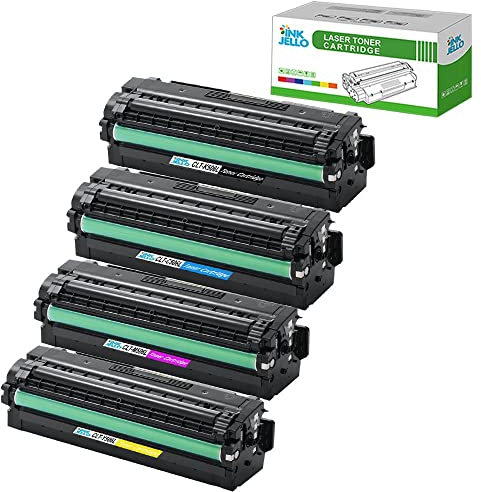 InkJello Remanufactured Toner Patrone Ersatz für Samsung CLP-680DW CLP-680ND CLX-6260FR CLX-6260FW CLX-6260ND CLT-506L (Schwarz/Cyan/Magenta/Gelb, 4-Pack)