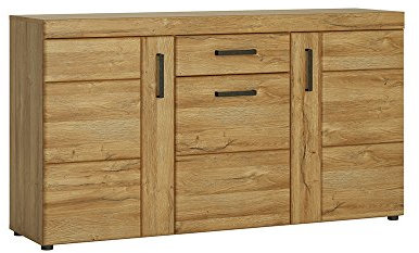 Furniture to Go Door 1 Drawer Cortina Sideboard mit 3 Türen und 1 Schublade, Enkel Eiche, 1568 x 860 x 509 mm