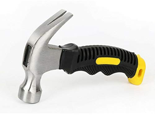 Claw Hammer 10oz Mini Stubby Curved Claw Hammer with Non Slip Handle Magnetic Grip Softgrip Tool for DIY, Craft, Industry