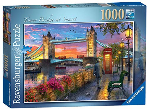 Ravensburger Puzzle 15033 - Tower Bridge bei Sonnenuntergang - 1000 Teile Puzzle für Kinder und Erwachsene ab 14 Jahren
