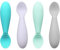 PandaEar Cuillères pour Bébés sans BPA, lot de 4, en Silicone Souple et Manche Large pour l'auto-alimentation.