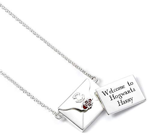 Harry Potter The Carat Shop Collier en argent sterling avec lettre d'acceptation dans une enveloppe ouverte