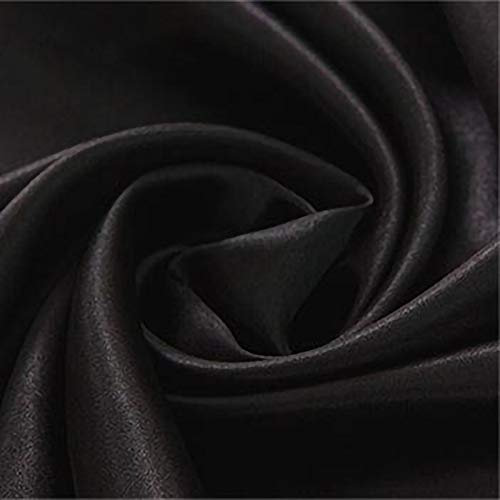 ZXC Satin Stoff Seidentaft Stoff Meterware 148 cm Breit Zum NäHen Von Kissen Tischdecken Und BettwäSche Abendmode Blusen Und Kleidern Brautmode 1m Meterware Verkauft(Color:schwarz)