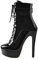 Only maker Damen Schnürsenkel Boot High Heel Schwarz 44 EU