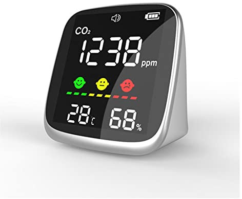Misurazione della qualità dell'Aria 1pc Portatile. CO2. Monitor di qualità de-ll' Aria del rivelatore CO2. Set Manuale del misuratore CO2. Rilevamento del diossido di Carbonio della soglia di Allarme