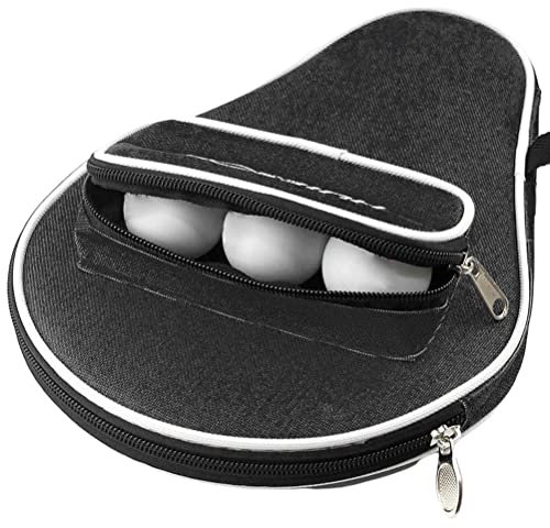 Borsa per Mazze da Pong, Custodia Impermeabile per Mazze da Pong, Copertura per Racchetta da Pong per Una Racchetta, Scomparto per Palline Extra per 3 Palline
