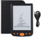 Lettore di e-book, illuminazione dello schermo della scheda TF E-book BK-6025L ​​8G Schermo portatile dell'inchiostro E-ink da 6 pollici con cavo dati USB e custodia in pelle per il relax(arancia)
