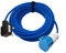 13A PLUG TO 32A BLUE SOCKET EXTENSION LEAD 1M 3M 5M 10M 15M 20M 25M CARAVAN EVENT ADAPTER (3m Blue Cable)