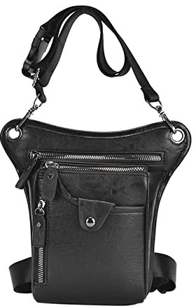 LOVIVER Herren-Gürteltasche Bauchtasche Drop Beintasche Oberschenkeltasche Motorradfahren Wasserdichter Outdoor-Sport, Schwarz