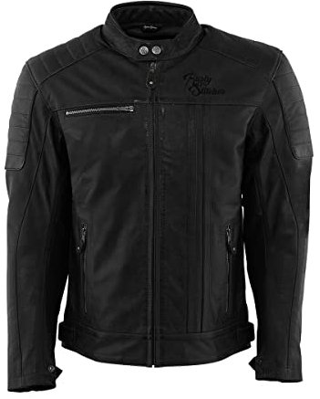 Rusty Stitches Lederjacke Cooper Black, XXL