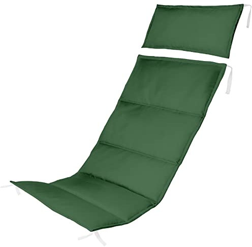 Grüne Holz-Liegestuhl Auflage für Klappbar Klappliegestuhl Wasserabweisende Polster Hochwertiges Polyester Kissen mit Watte in der Farbe Grün [145]