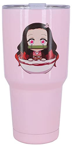 Roffatide Anime Tumbler 30 Oz Edelstahl Doppelwand Tumbler mit Deckel Vakuum Isolierte Tasse für kalte und heiße Getränke für Home Office Auto