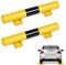 Froadp 2 topes de rueda para aparcamiento de coche, de acero engrosado, con 8 tornillos de expansión, accesorios de coche, tope de garaje para aparcamiento y garajes