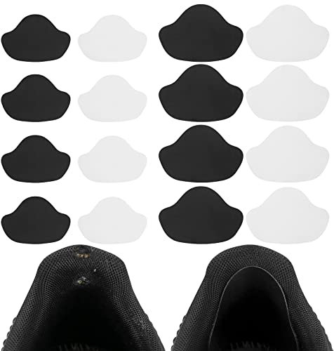4 Paar Schuhabsatz Reparatur Patch Set, Sneaker Reparatur Patch, Fersenschutz Selbstklebender, Fersen Reparatur Patch, Schuhloch Patches für Schuhen und Sitzen, groß und klein, Schwarz/Weiss
