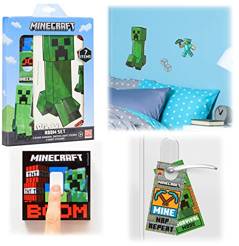 Minecraft Pegatinas Infantiles - Vinilos de Pared Decorativos para Niños