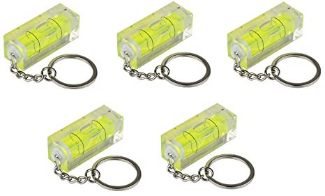 kabelmeister Mini-Wasserwaage mit Schlüsselanhänger - 5er-SPAR-Set