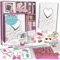 EDUMAN Tagebuch Mädchen DIY Scrapbook Set Bastelset, Geschenk für Mädchen 6 7 8 9 10 11 12 13 14 Jahre, Tagebuch Set & Schulbedarf, Kreative Geschenke für Mädchen im Alter von 6-14 Jahren (Weiß)