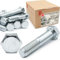 Viti a testa esagonale M12 x 80, DIN 931, 1 kg (circa 12 pezzi) | filettatura parziale, classe 8.8, viti filettate in acciaio zincato con testa esagonale, viti per macchina a 6 bordi con gambo,