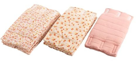 Protections de barreaux de lit bébé lot de 8 en coton rose