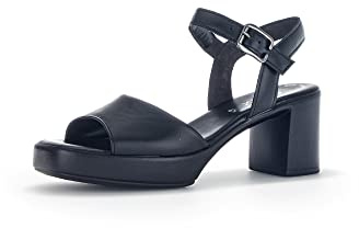 Gabor Damen Keilsandalen, Frauen Sandalen,Best Fitting,Keilsandaletten,Keilabsatz,Wedge-Heel,Sommerschuhe,Freizeitschuhe,schwarz,40.5 EU / 7 UK