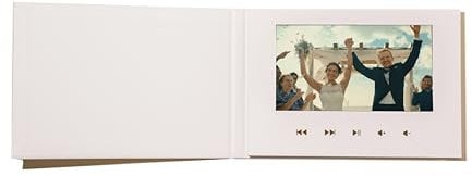 VOICEGIFT Programmable HD Video Book - Blank Media Recording Greeting Card - SD Card Included Audio & Video Recorder - Birthday & Wedding Gift