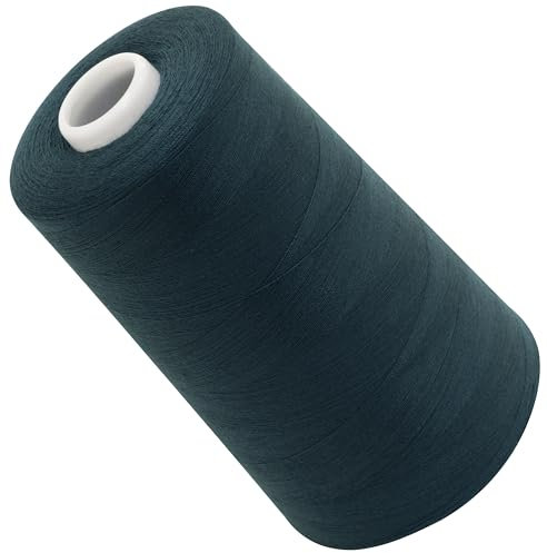 AERZETIX - C72695 - Nähgarnkonus 120 (40/2) 4000 m - aus polyester - konfektion, kurzwaren, garn, kordel, schnur, nähen, kleidung, faden - farbe blau - petrol