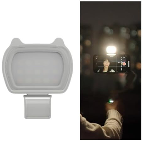 CAPART Fill Light for DJI Handheld Gimbal Stabilizer and Camera, Like DJI Pocket 3 2, DJI OSMO Mobile 6 OM 5 OM SE OM 4 SE and Insta360 Flow, Magnetic Mount 3 Optional Color Temperatures
