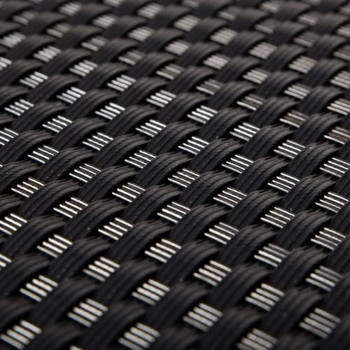 Rattan Weave Privacy Screen Garden Fence Screen Balcony Screen Border and Guard or Protection 1 Metre High x 2 Metre Wide BLACK