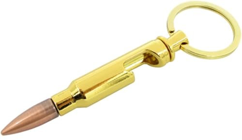 Freedale .308 Cal Bullet Shell Bottle Opener Keyring Beer Soda Gold Novelty Keychain Key Ring Bar Tool Gift