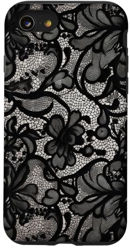 Black Lace Vintage Pattern Case for iPhone SE (2020) / 7 / 8
