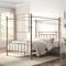 SlumberWorx WELWYN VINTAGE VICTORIAN 4 POSTER ANTIQUE BRASS METAL BED FRAME (Double)