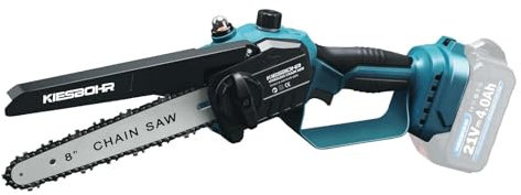 KIESBOHR Mini Chainsaw Cordless 8 Inch Compatible With Makita 18V Battery,Brushless Hand Held Electric Chainsaw With Oiler,Tool-Free Chain Tension For Tree Branch And Wood(Without Battery and Charger)