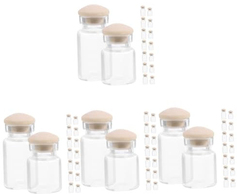 Toyvian 64 Stück Puppenhaus Bonbongläser Miniaturflaschen Für Heimwerker Mini Flaschen Dekoration Puppenhaus Glas Dekoration Kleines Hauszubehör Mini Glas Bonbonflaschen Mini